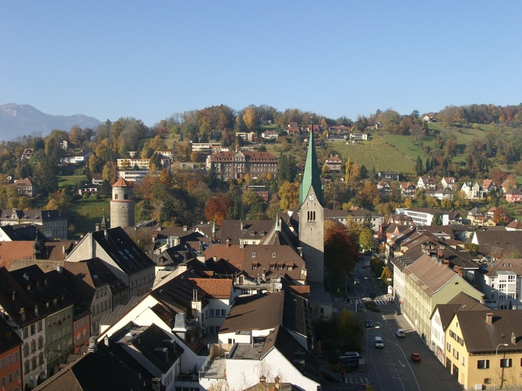 Dom St. Nikolaus und Katzenturm von der Schattenburg aus gesehen